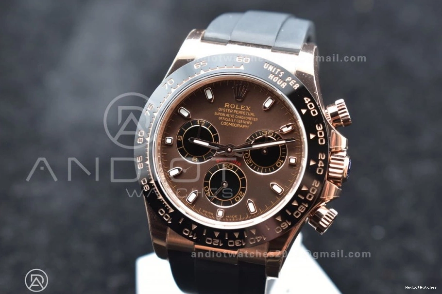 1:1 on Strap Rubber Brown ModernLook Edition Best 760 SA BTF 116515 Dial Oysterflex Daytona 0419